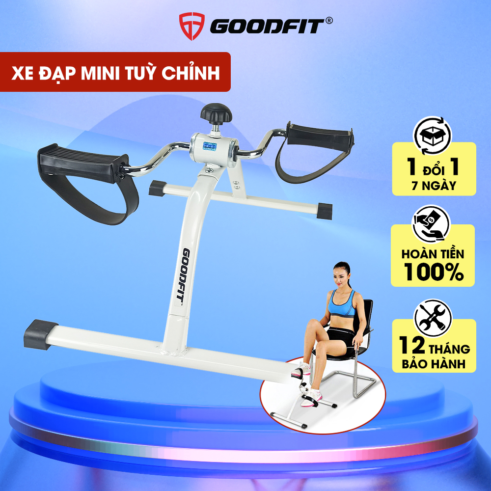 Xe Đạp Tập Thể Dục Mini Tháo Lắp Tại Nhà, Văn Phòng Chính Hãng GoodFit GF003MB