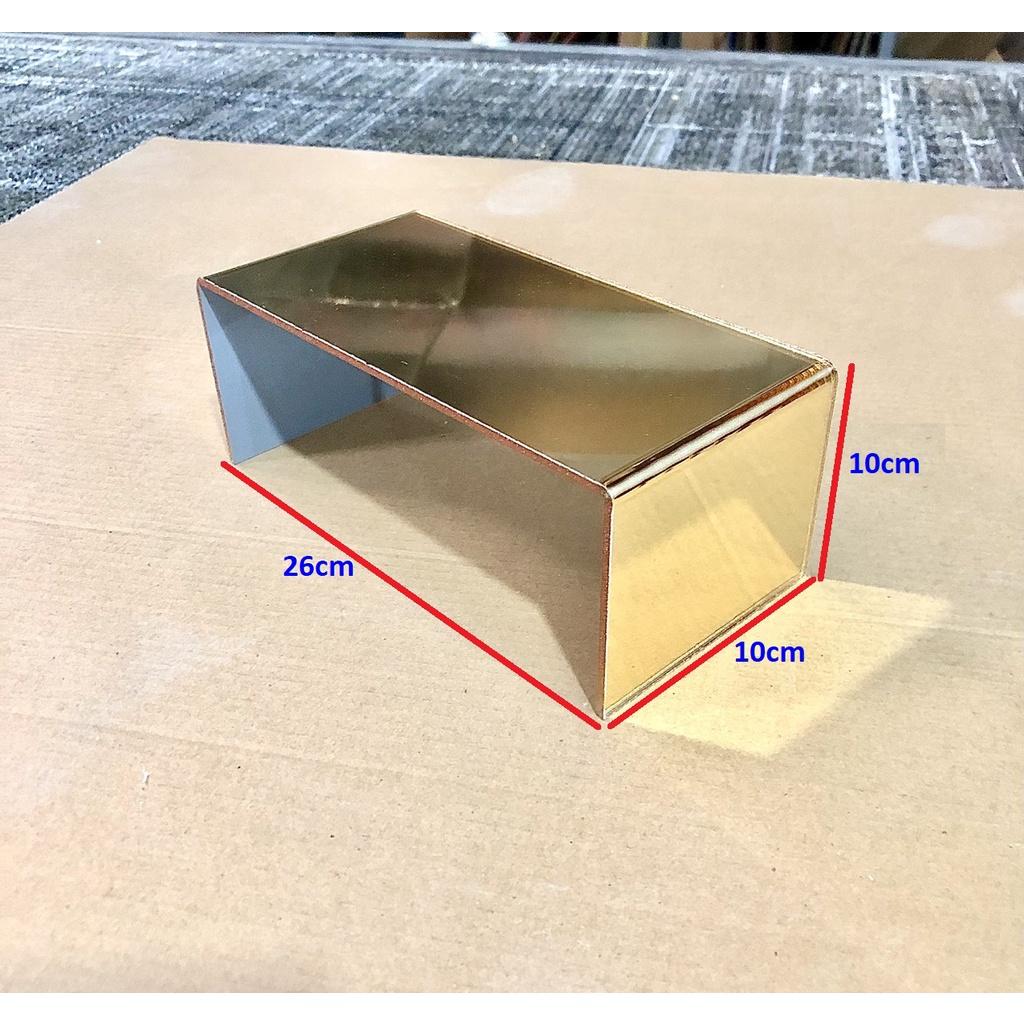 Kệ Mica tráng gương Chữ U, nhiều màu, nhiều kích thước, Dày 3mm - 20x8x10cm