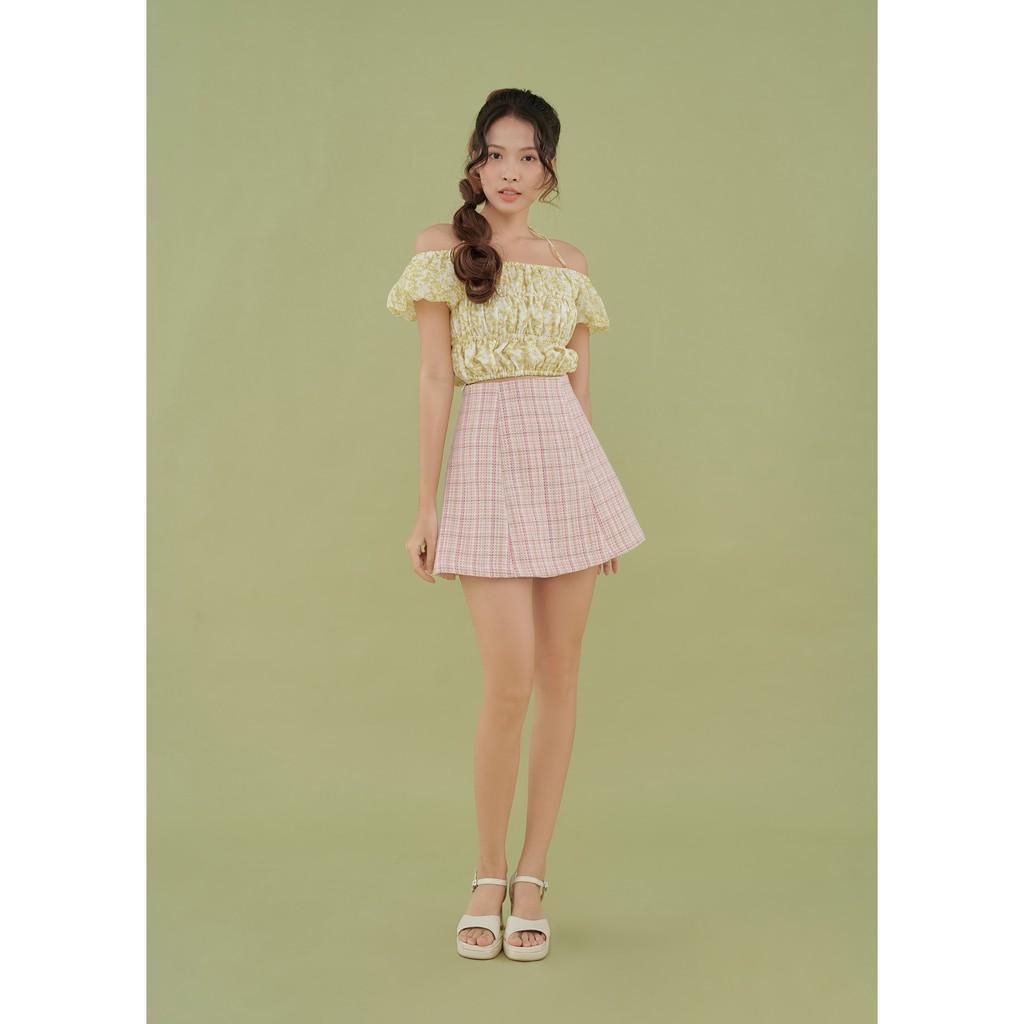 Chân váy ngắn dáng chữ a Tweed Skirt By Gum