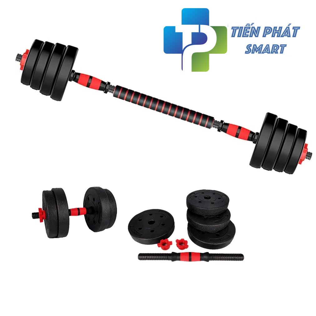 Tạ Tập Tay 10kg - Bộ Tạ Tay Đa Năng Điều Chỉnh Cân Nặng - Bộ Tạ Tập Gym Tại Nhà - Kết Hợp Tạ Tay, Tạ Đẩy, Tạ Đòn - Phân loại (10kg) - Hàng Chính Hãng