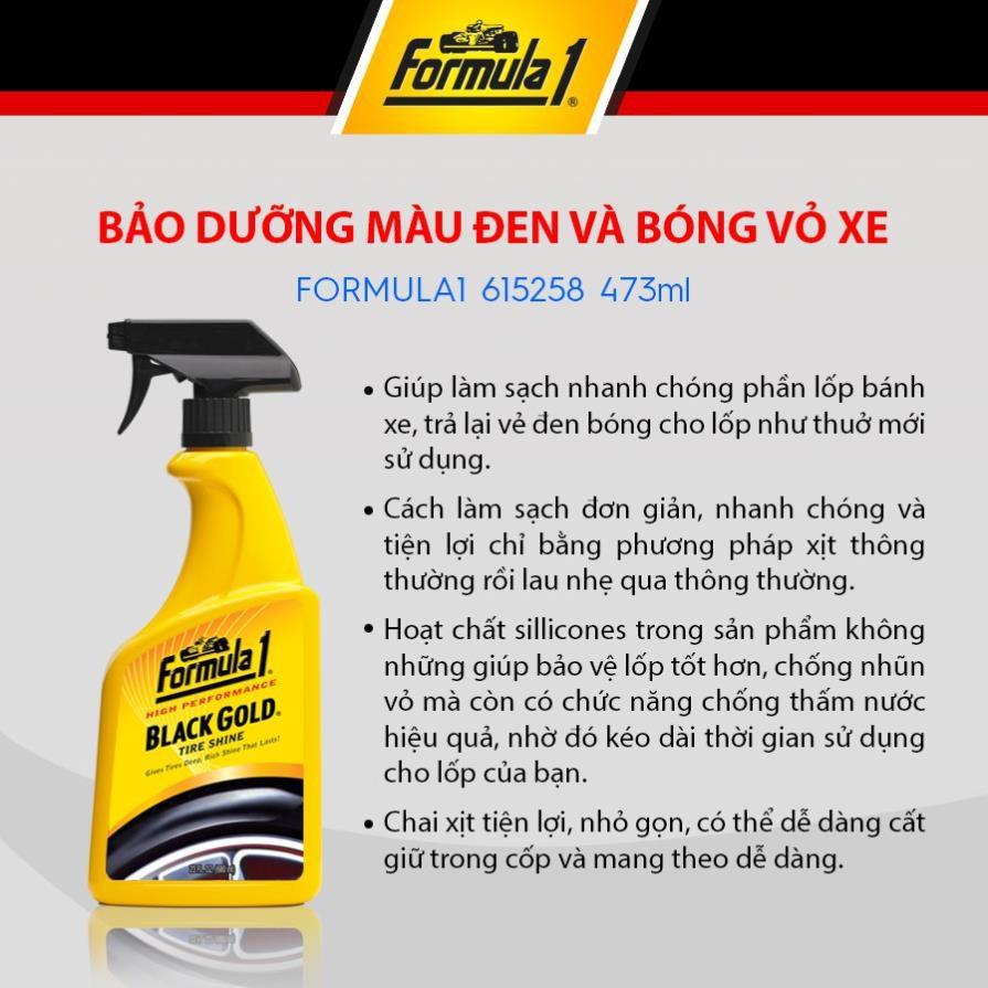 Chai Xịt Chất Bảo Dưỡng Màu Đen và Làm Bóng Vỏ Xe FORMULA 1 615258 680ml