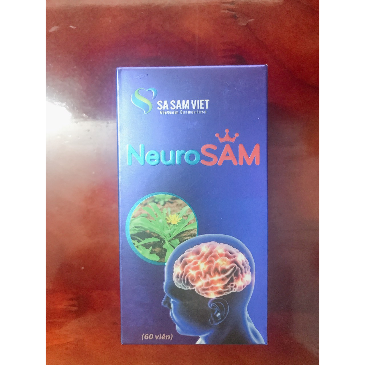 Sâm hoạt huyết dưỡng não NEUROSAM - Hộp 60 viên, Hỗ trợ hoạt huyết, giảm đau đầu chóng mặt, tê mỏi chân tay, thiểu năng tuần hoàn não