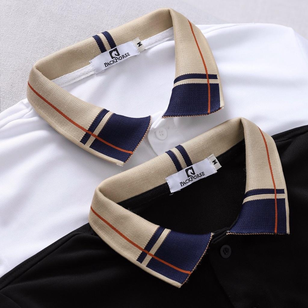 ÁO THUN NAM CỔ BẺ THÊU LOGO CÓ SIZE 3XL