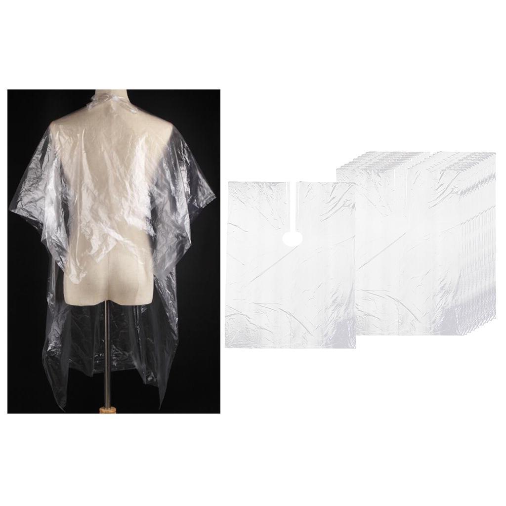 50X Disposable Hair Cutting Cape Hair Salon Gowns Capes + Styling Comb