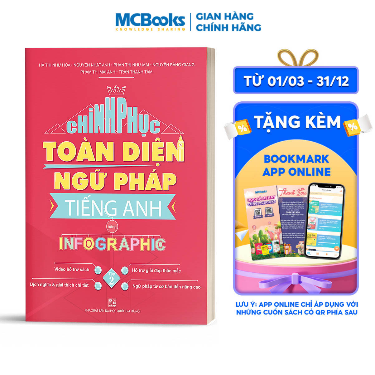 Chinh phục toàn diện Ngữ pháp tiếng Anh bằng Infographic - Tập 2 - Tặng kèm khóa học