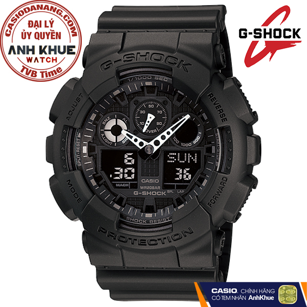 Đồng hồ nam dây nhựa Casio G-Shock chính hãng GA-100-1A1DR