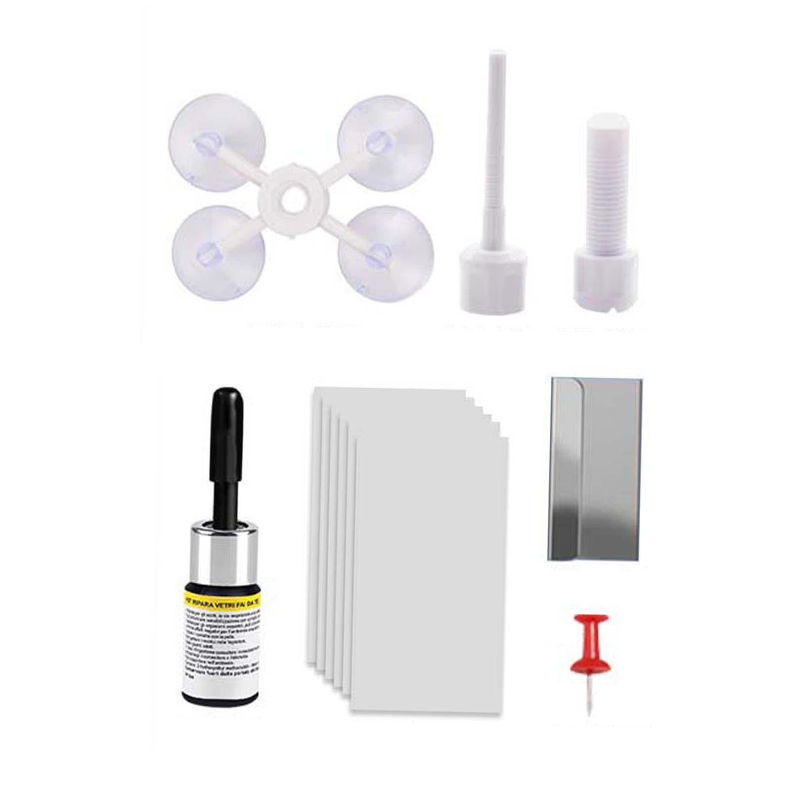 Windshield Crack Repair , Automotive Glass Repair Fluid Glue, Easy to Use, Quick Fix Window Glass Set for Repairing Chips