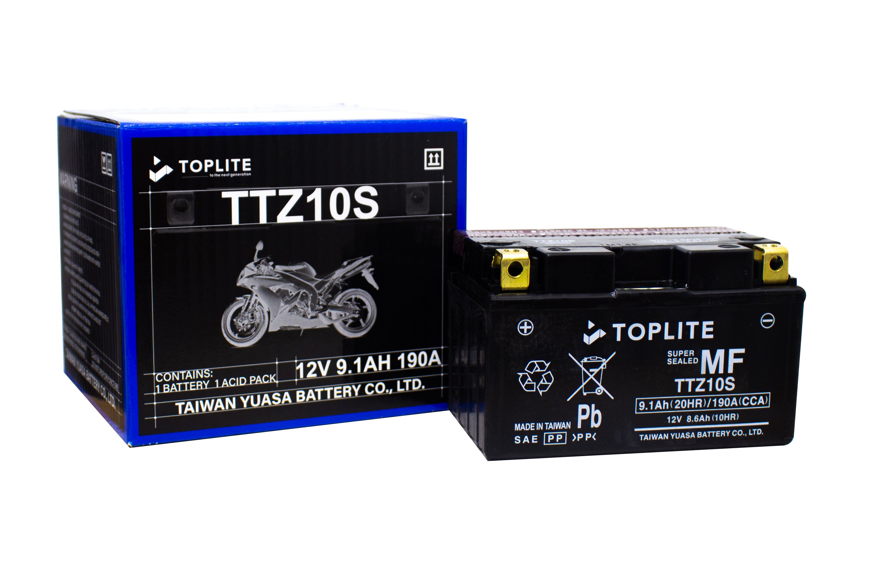 Ắc Quy Moto Toplite TTZ10S 12V-8.6Ah