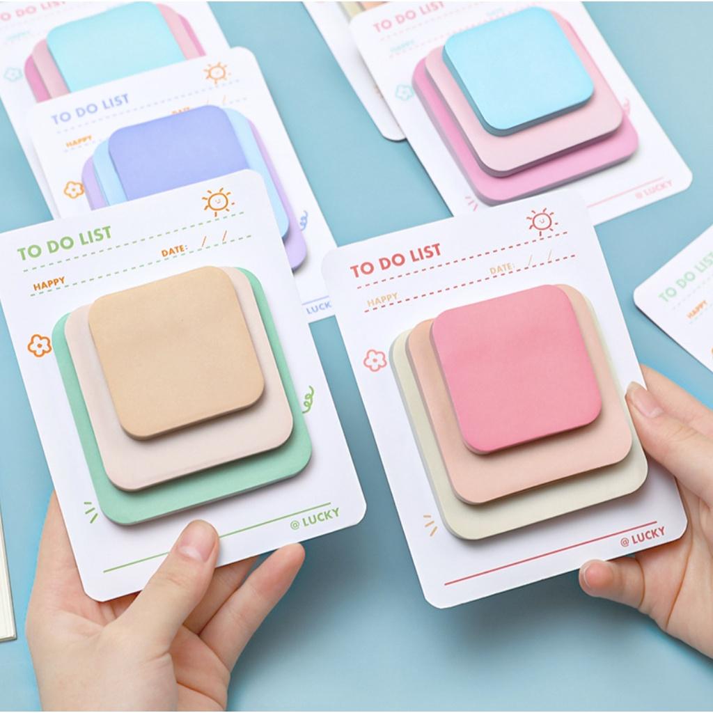 Set 90 Tờ Sticky Note - Giấy Ghi Chú Dán Pastel