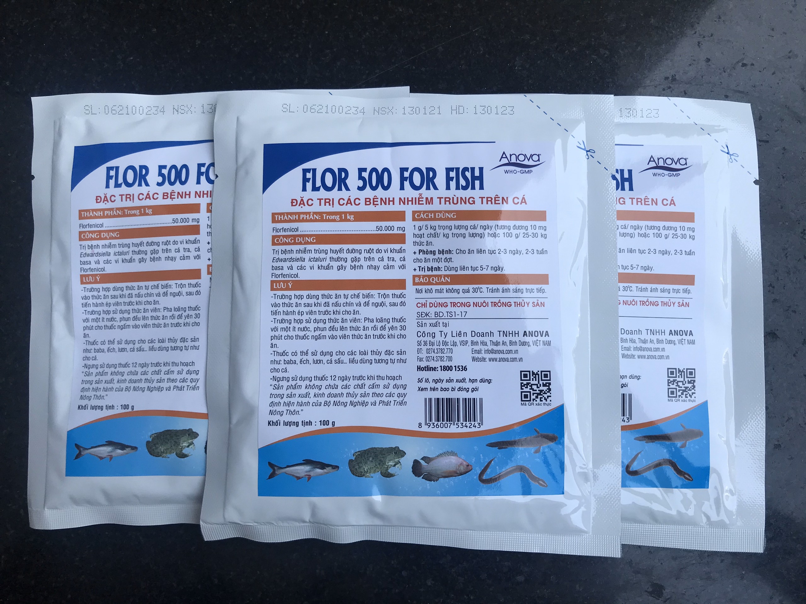 Flor 500 For Fish – Kháng Sinh Trị Các Bệnh Nhiễm Trùng Trên Cá (gói 100g)