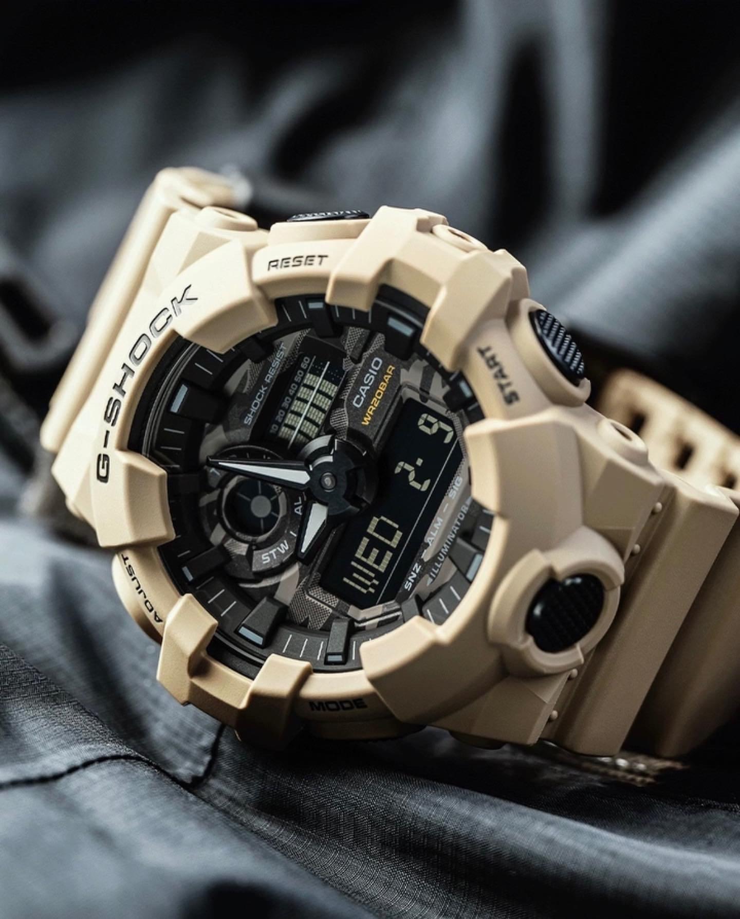 Đồng Hồ Nam Dây Nhựa Casio G-Shock GA-700CA-5ADR Chính Hãng - GA-700CA-5A CAMO