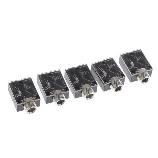 2-7pack 5Pcs Plastic PCB Mount 5-Pin Stereo 3.5mm Socket Audio Connector