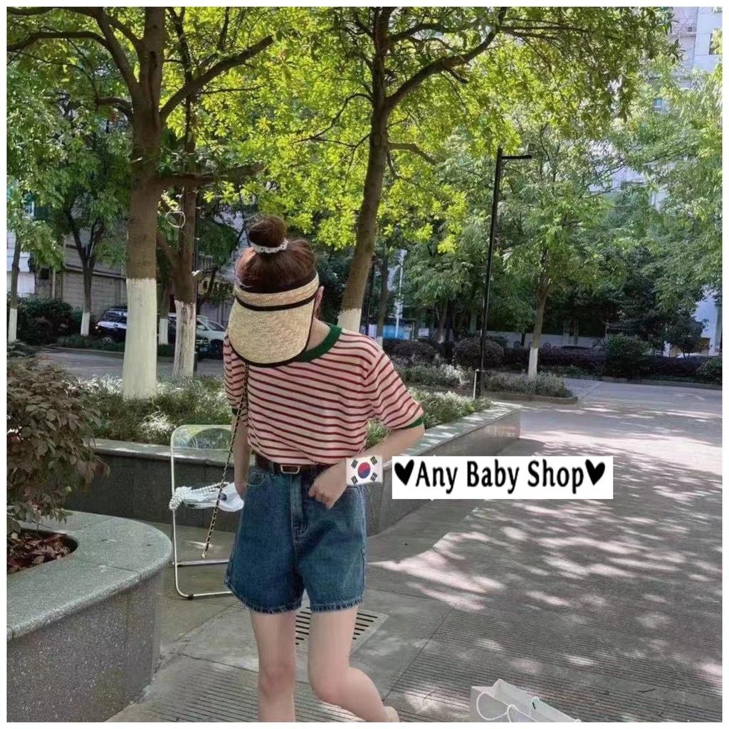 Mũ cói nữ đi biển đi chơi nửa đầu viền đen cực xinh-siêu hot mùa hè