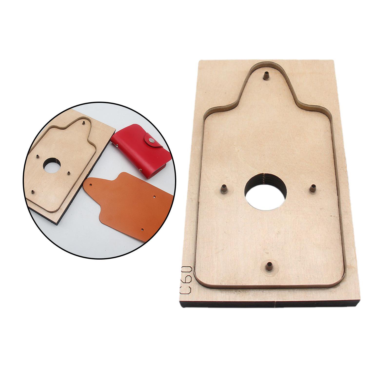 Leather Wallet Template Wooden DIY Folded Cardholder Wallet Die Cutting
