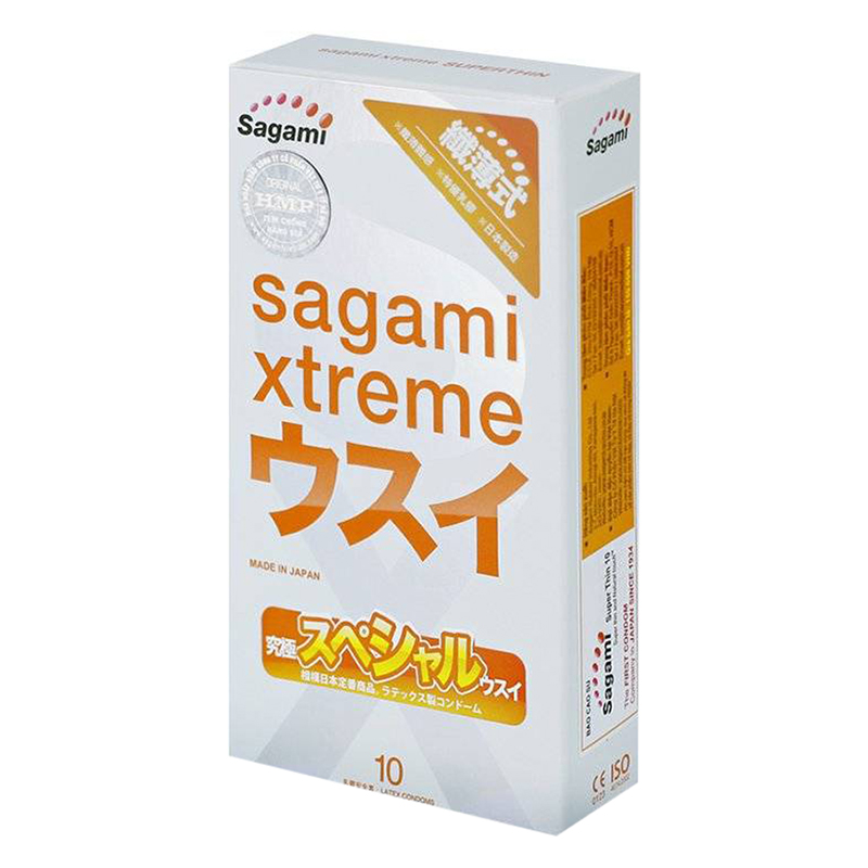 Bộ Bao Cao Su Siêu Mỏng Co Dãn Sagami Xtreme Super Thin  Và Bao Cao Su Siêu Mỏng Co Dãn Sagami Xtreme Feel Up