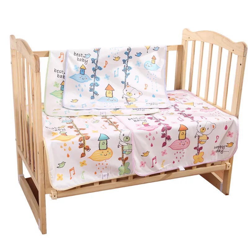 Thảm Chống Thấm, Lót Chống Thấm 2 Lớp Thoáng Mát Cho Em Bé