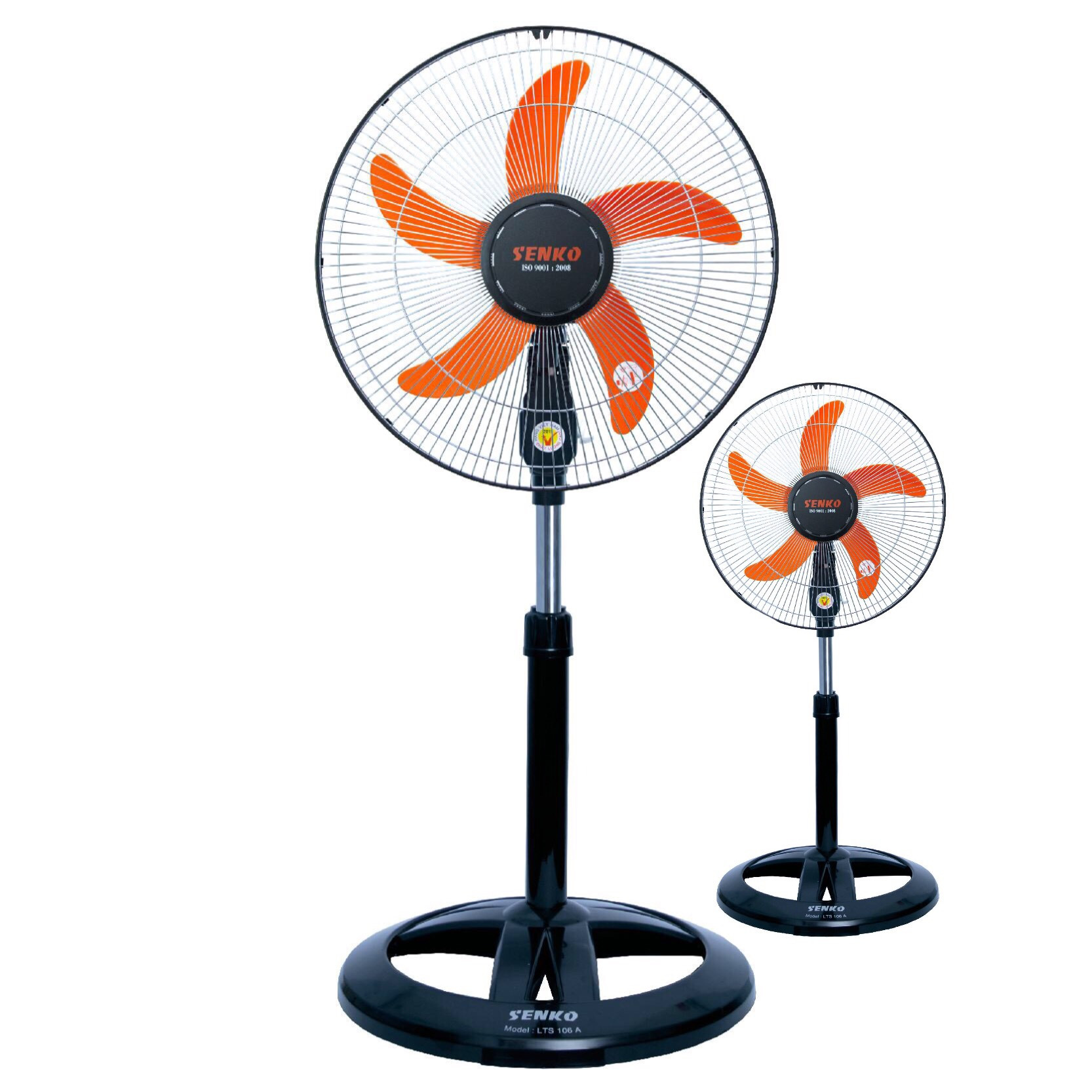 Combo 2 Quạt lửng thân sắt mạ Crom SenKo LTS106A sải cánh 40cm 47W - Hàng Chính Hãng