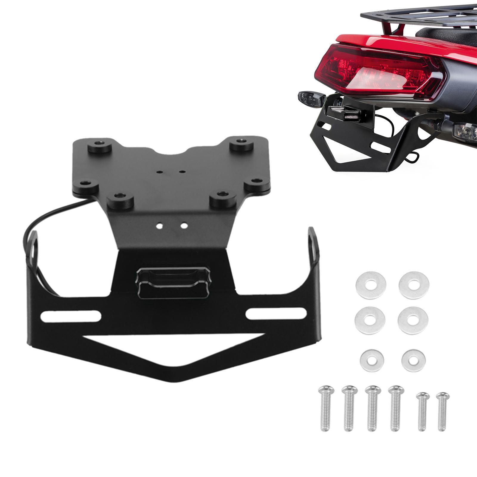 Motorcycle Rear License Plate Holder Bracket for Yamaha Tenere 700 Black