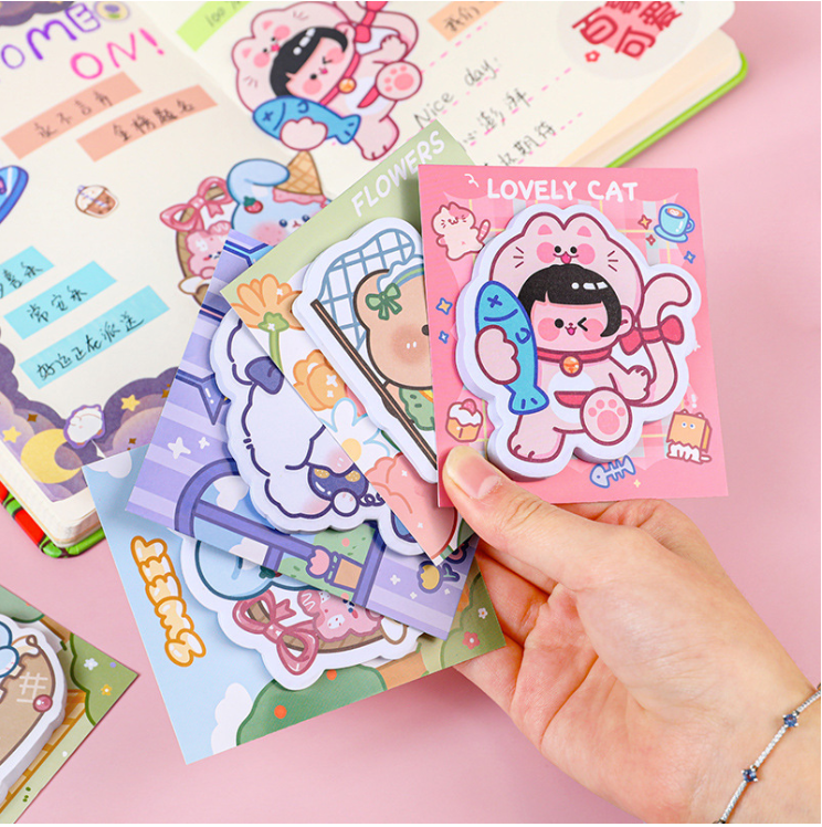 Set 30 hình dán sticker trang trí cute cỡ lớn hình con vật xinh xỉu dán sách vở giá rẻ tặng quà học sinh