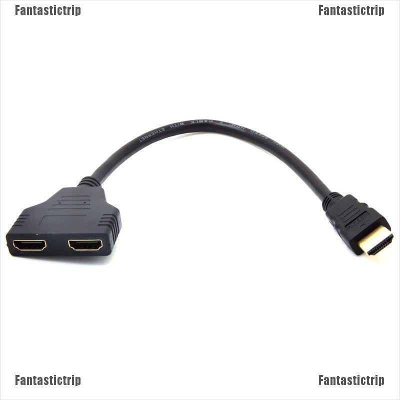 Cáp chia đầu HDMI thành 2 cổng HDMI 1080P kết nối video TV PC