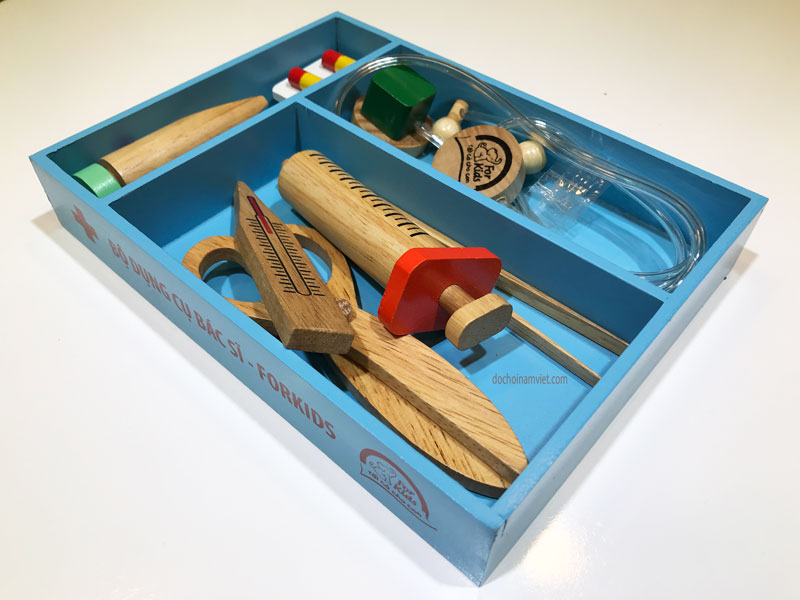 Đồ chơi bác sĩ bằng gỗ, đồ chơi nghề nghiệp cho bé nhập vai