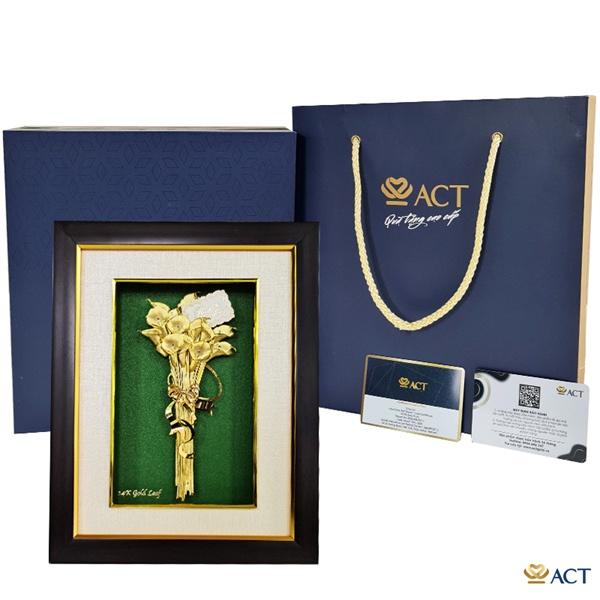 Tranh Bó Hoa Rum dát vàng 24k- quà tặng vợ, quà tặng bạn gái, quà 20/10, quà 8/3, quà valentine, quà giáng sinh