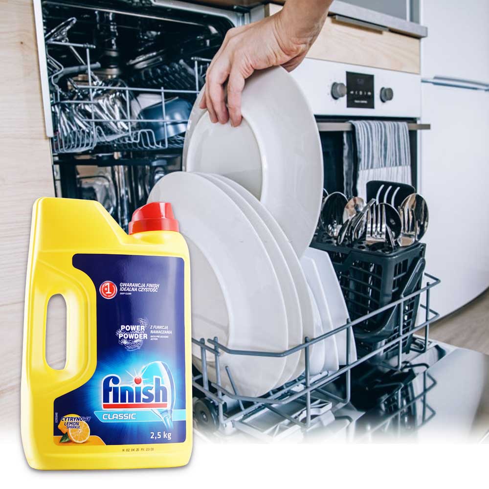 Bột rửa bát Finish 2.5kg dùng cho Máy rửa bát chén