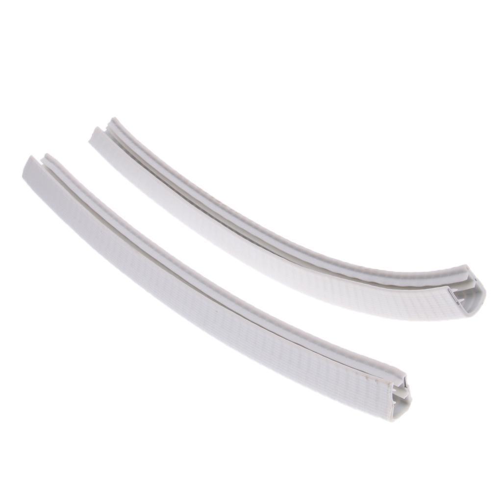 2 Pair Rubber Longboard Skateboard Deck Protection Strip Nose Tail Guard