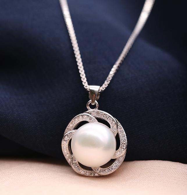 Dây Chuyền Ngọc Trai Nữ - Vòng Cổ Bạc Ngọc Trai Thật M1204 Bảo Ngọc Jewelry