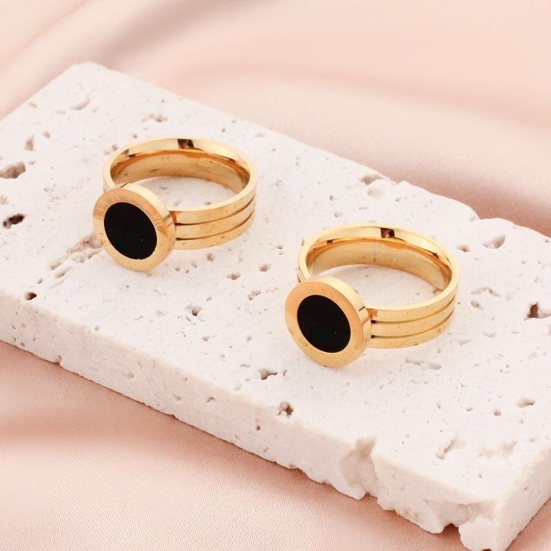 Nhẫn titan nữ cao cấp cách điệu thép không gỉ titanium trangsucpt có 3 màu sắc NNUT33 Women Pin - VÀNG TƯƠI