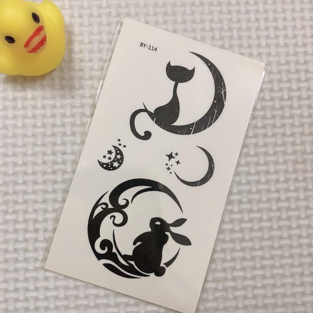 Combo 6 tấm hình xăm dán mèo 10x6cm