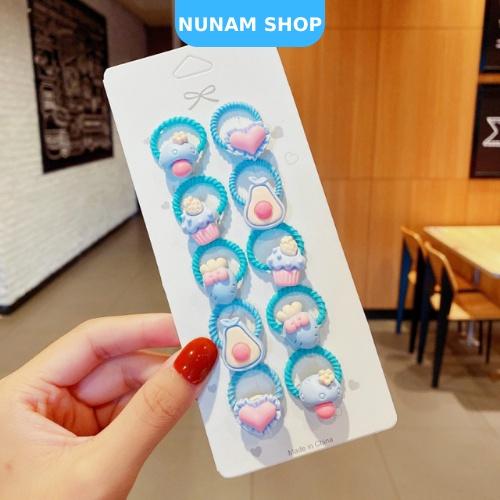 SET10 - DÂY BUỘC TÓC NHIỀU MẪU CUTE CHO BÉ YÊU - NUNAM SHOP