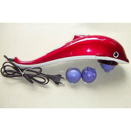 Máy massage cầm tay cá heo 3 đầu (Đỏ) Máy massage