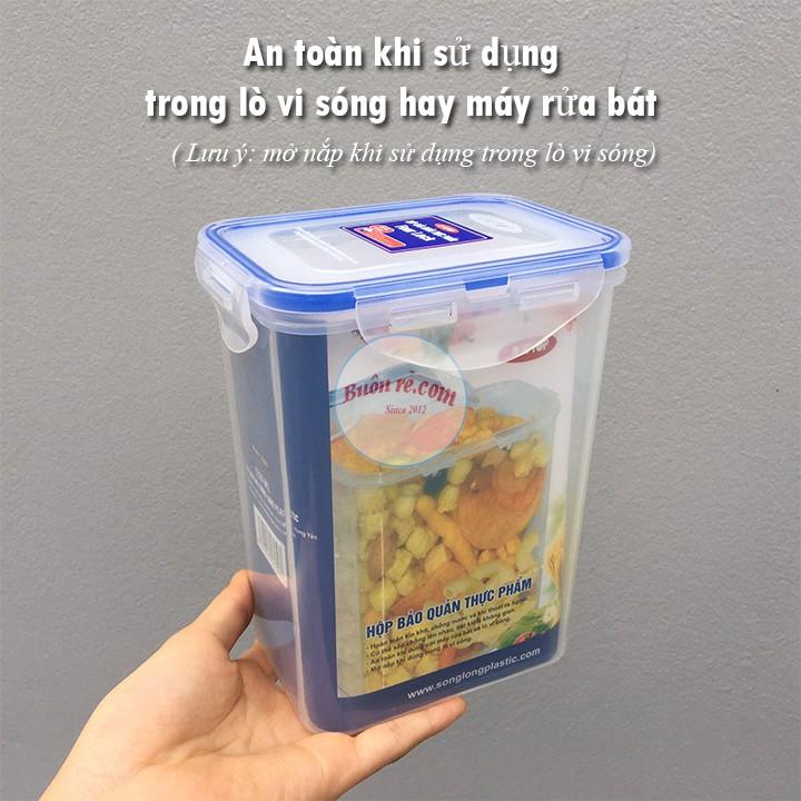 Bộ 4 hộp nhựa đựng thực phẩm Four Lock SONG LONG PLASTIC có khóa cài – Buôn Rẻ