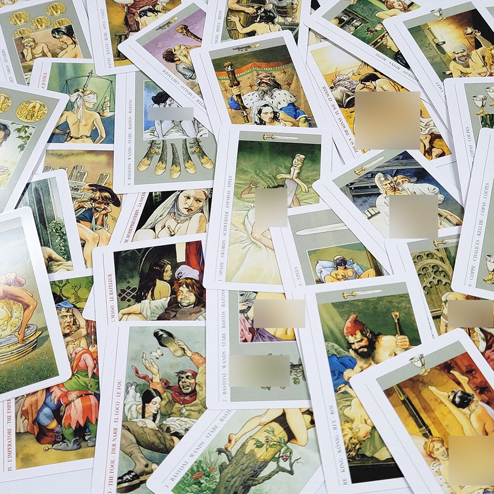 [Size Gốc] Bộ Bài Decameron Tarot 78 Lá Bài 7x12 Cm Đá Thanh Tẩy