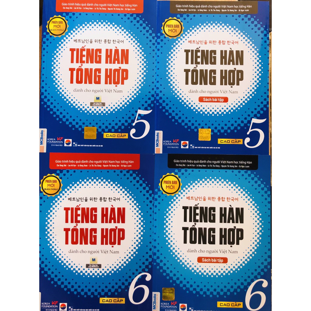 Combo Tiếng Hàn Tổng Hợp Dành Cho Người Việt Nam Cao Cấp 5 - 6 bản 4 màu (SGK + SBT)