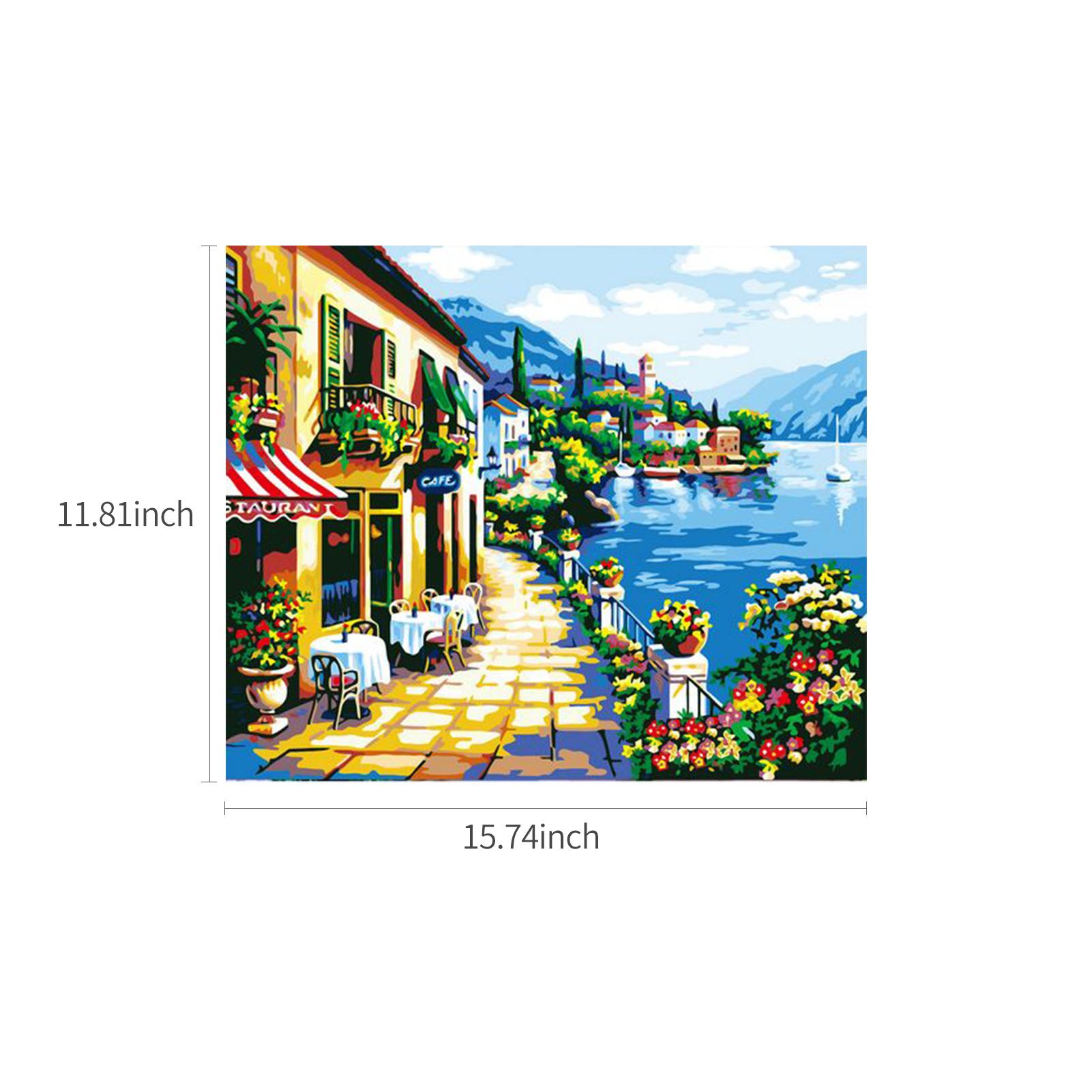 Tranh sơn dầu tự làm tô màu theo số 16 x 20 inch trên vải Canvas để trang trí trong phòng