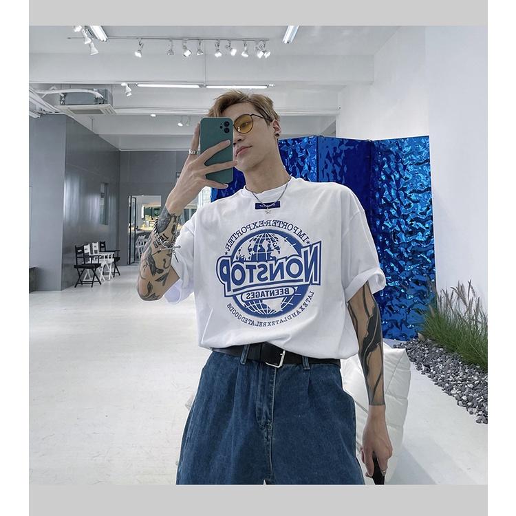 Áo thun tay lỡ phông Unisex nam nữ Cotton oversize form rộng NONSTOP