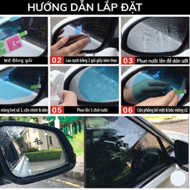 Miếng dán chống bám nước gương chiếu hậu ô tô