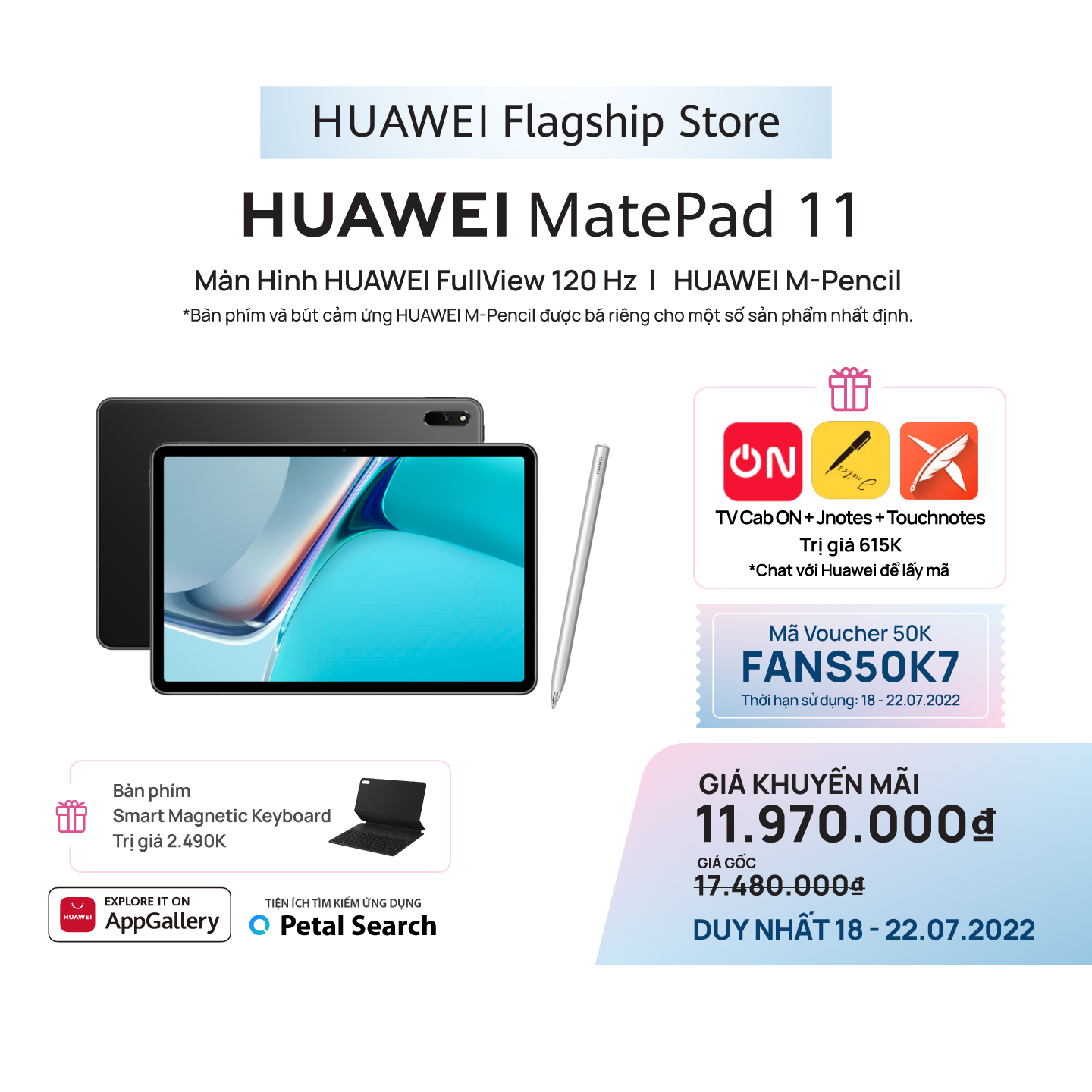 Máy Tính Bảng Huawei MatePad 11 | Màn Hình HUAWEI FullView 120 Hz | Hàng Chính Hãng