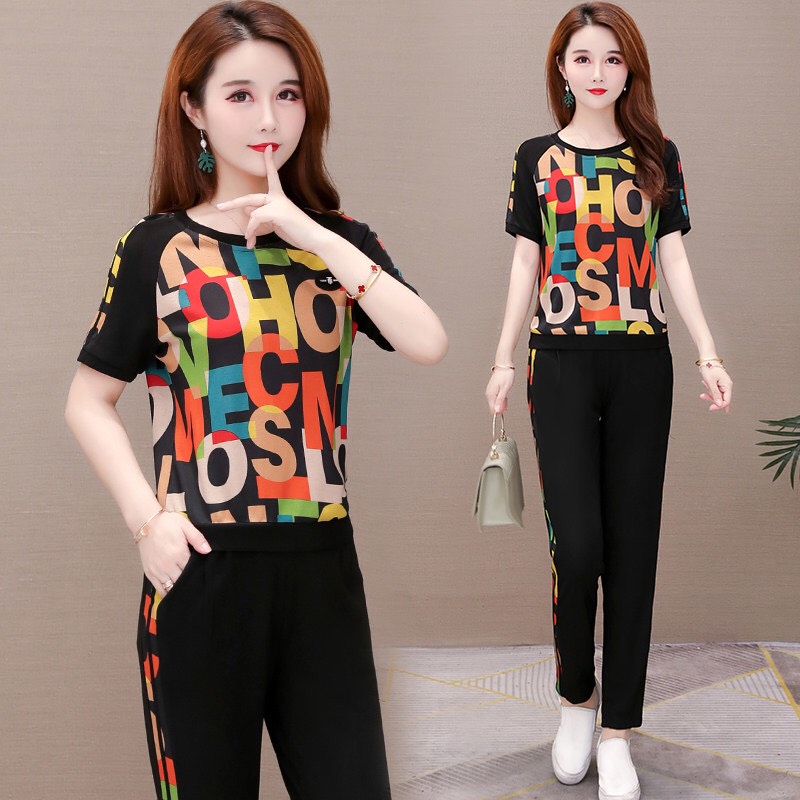 SET BỘ THUN THỂ THAO PHỐI CHỮ MÀU THỜI TRANG SIZE 45KG ĐẾN 70KG