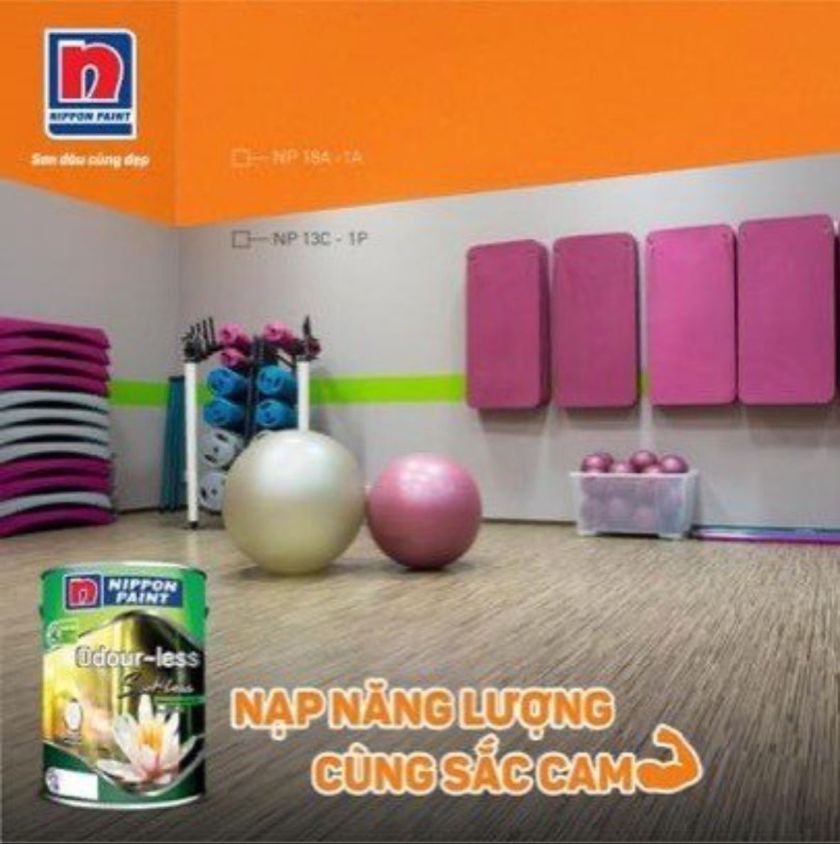 Sơn nội thất Cao Cấp Odour-less Spot-less dễ chùi rửa vết bẩn tuyệt vời (MÀU TRẮNG)