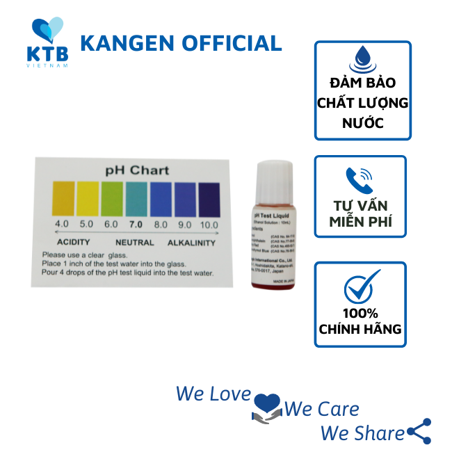 Dung dịch kiểm tra pH nước uống - chính hãng Enagic - KANGEN KTB VN