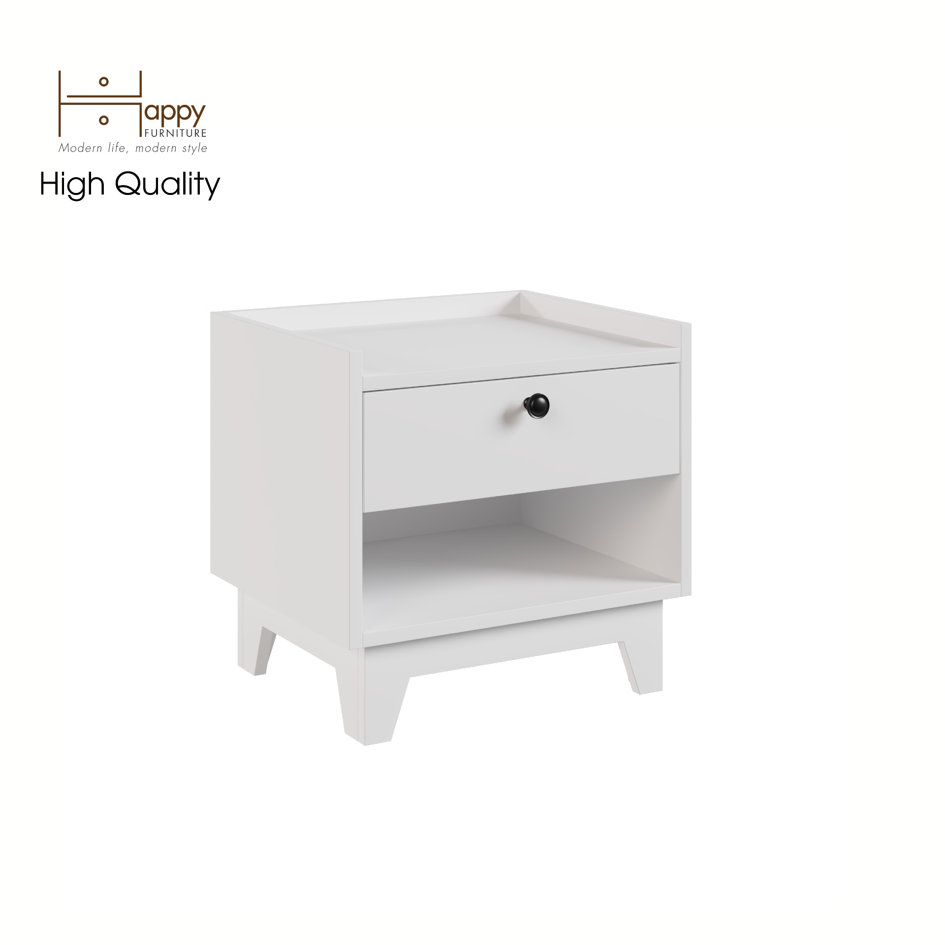 [Happy Home Furniture] KINA , Táp đầu giường 1 ngăn kéo , 48cm x 40cm x 46cm ( DxRxC), THK_070