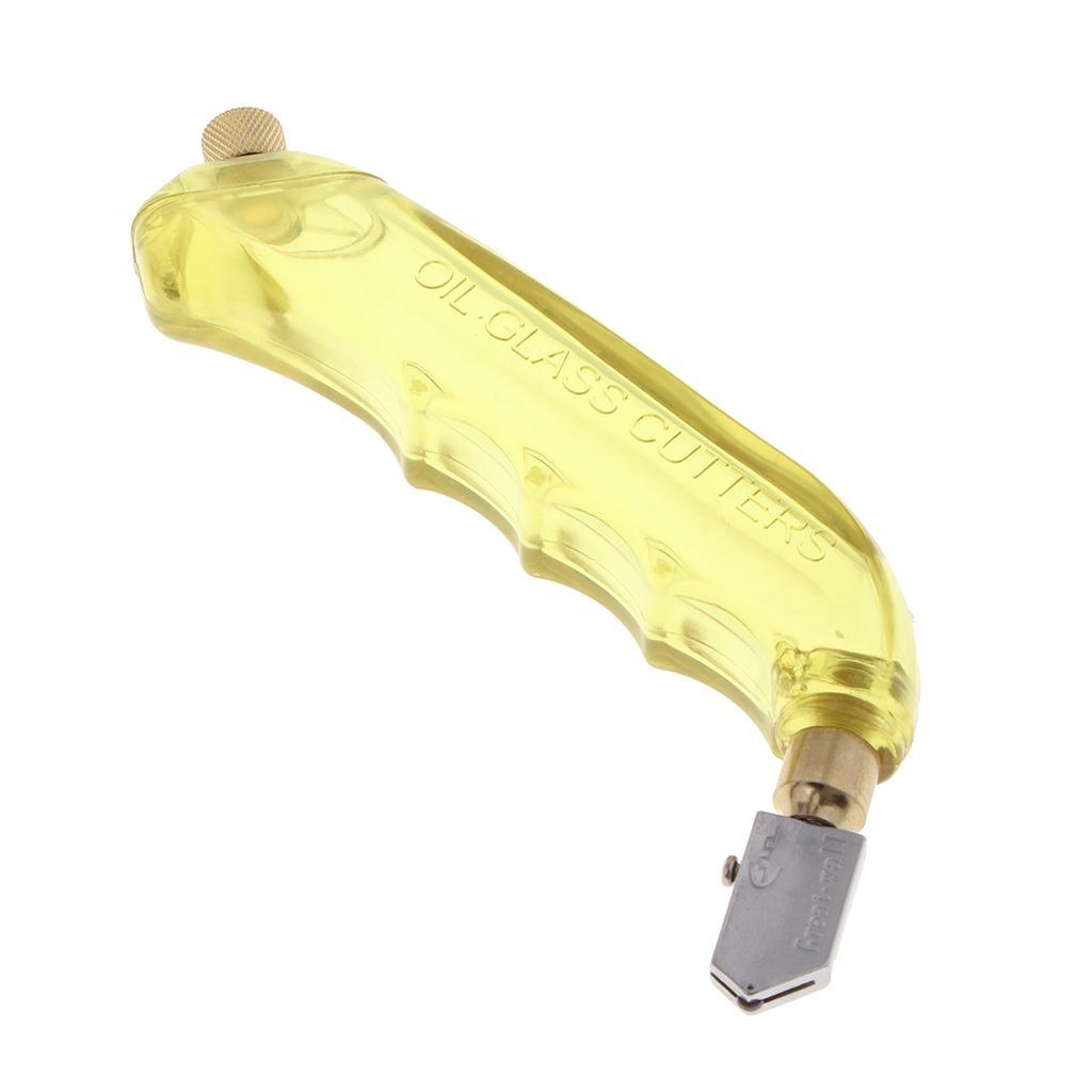 Professional Oil Feed Glass Cutter Cutting Tool for 6-12mm Glass Yellow