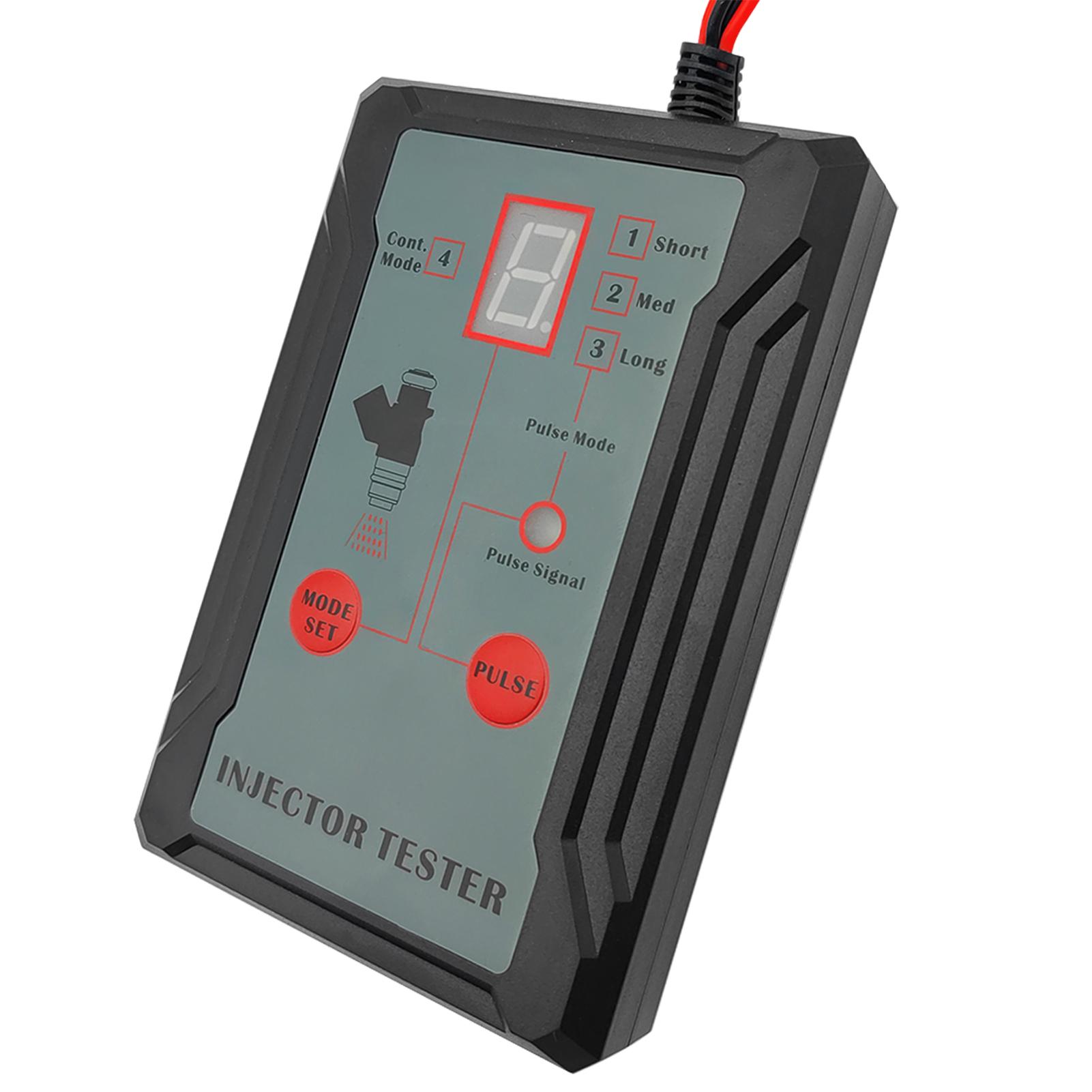 Fuel Injector Tester and Adapter for Diagnosis Cleaning of Injectors DIY Cleaning Tool Kits 12V/5V Switchable Short-circuit Protection