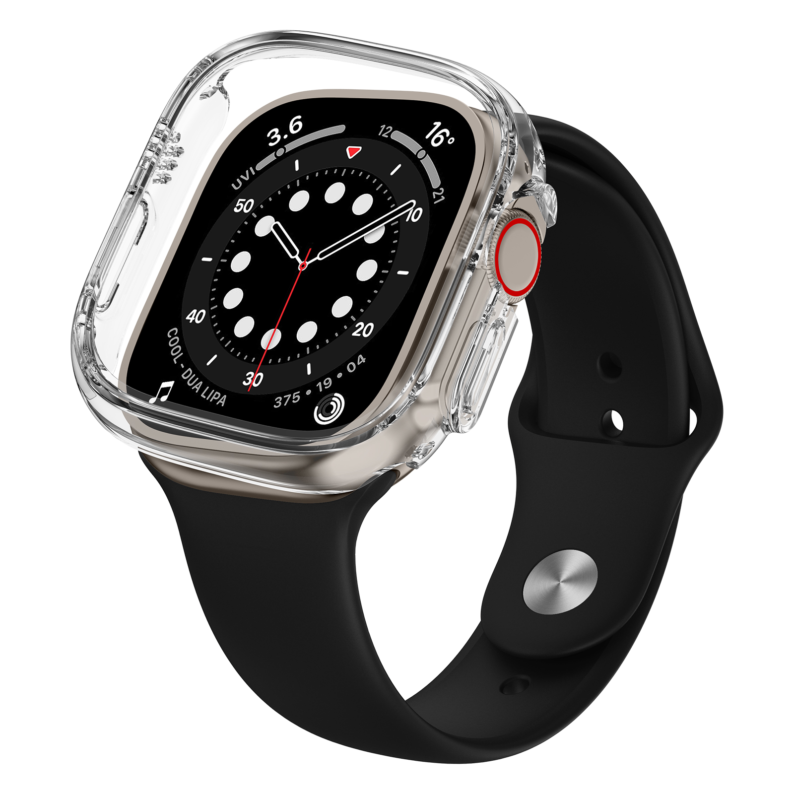 Ốp Case Đen và Trong Suốt cho Apple Watch Ultra / Apple Watch Ultra 2 49mm