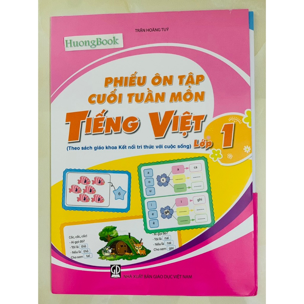 Sách - Combo Phiếu ôn tập cuối tuần môn Tiếng Việt , Toán lớp 1 ( Theo SGK Kết nối tri thức ) - BT