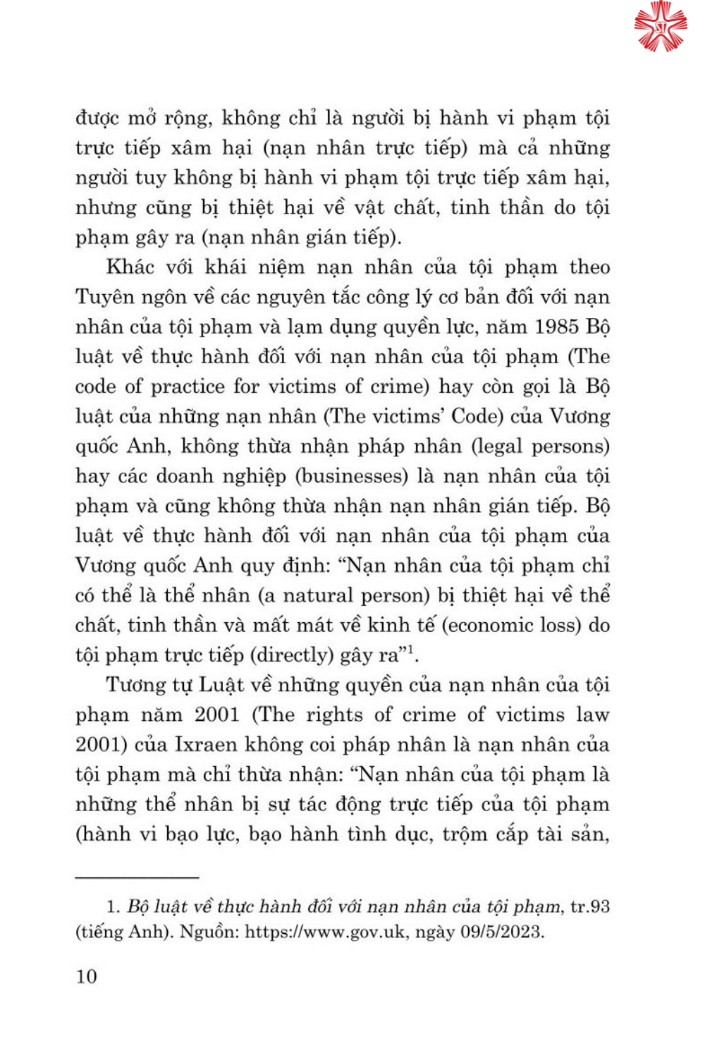 Nạn nhân học - Một số vấn đề lý luận và thực tiễn (bản in 2024)