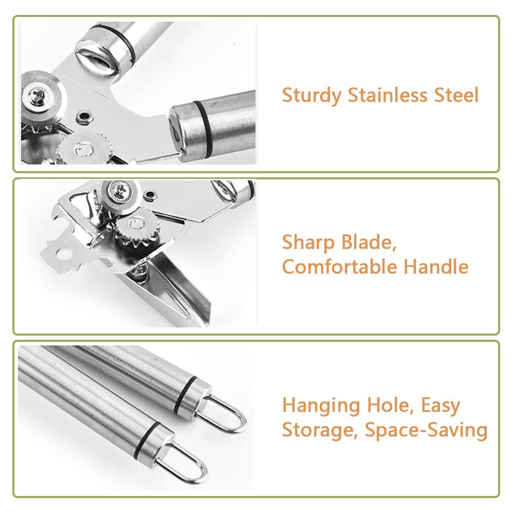 Dụng cụ mở hộp bằng tay với tay cầm thoải mái bằng thép không gỉ Opener Multifunctional Stainless Steel Handheld